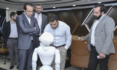 College of Engineering shows the humanoid Robots skills